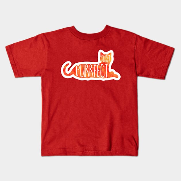 Just PURRfect - cat lover gift Kids T-Shirt by Shana Russell